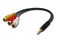 Lindy 3,5 mm auf 3×RCA Adapter – 0,25 m