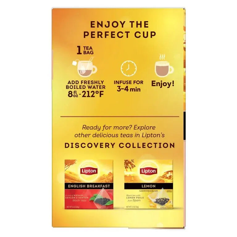 Lipton Schwarztee Pfirsich & Mango – Teebeutel 20 Beutel – Fairtrade