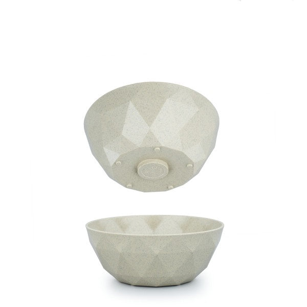Silwy Suppenschüssel – 2er Set, 500 ml, Ø 16,0 cm, H 6,3 cm, Kunststoff, Sand, stapelbar