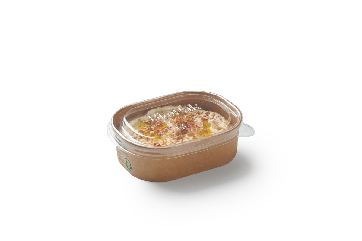 BioPak Take-away-Box Papier/Karton, PLA-beschichtet, 150 ml – 80 × 108 × 33 mm, braun – FSC – 50 Stk.