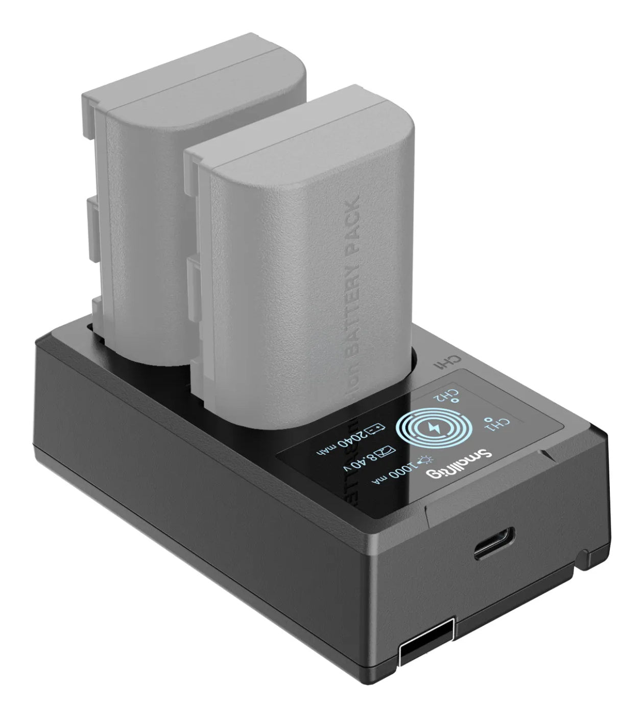 SmallRig 4084 Akkulader – für Canon LP-E6NH – 2-fach, USB – Schwarz
