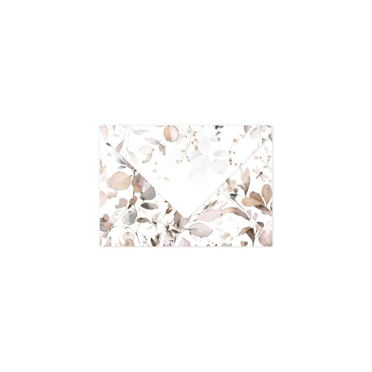 Clairefontaine Geschenk-Couvert C6, mit Fenster, Eukalyptus, Rosa, 120 g/m² – 20 Stk.