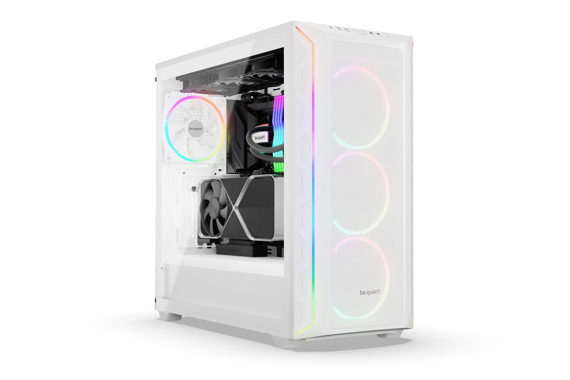 be quiet! be quiet Shadow Base 800 FX – Midi-Tower – Weiss, ATX/EATX/mATX/Mini-ITX, 3×140 mm, Seitenfenster