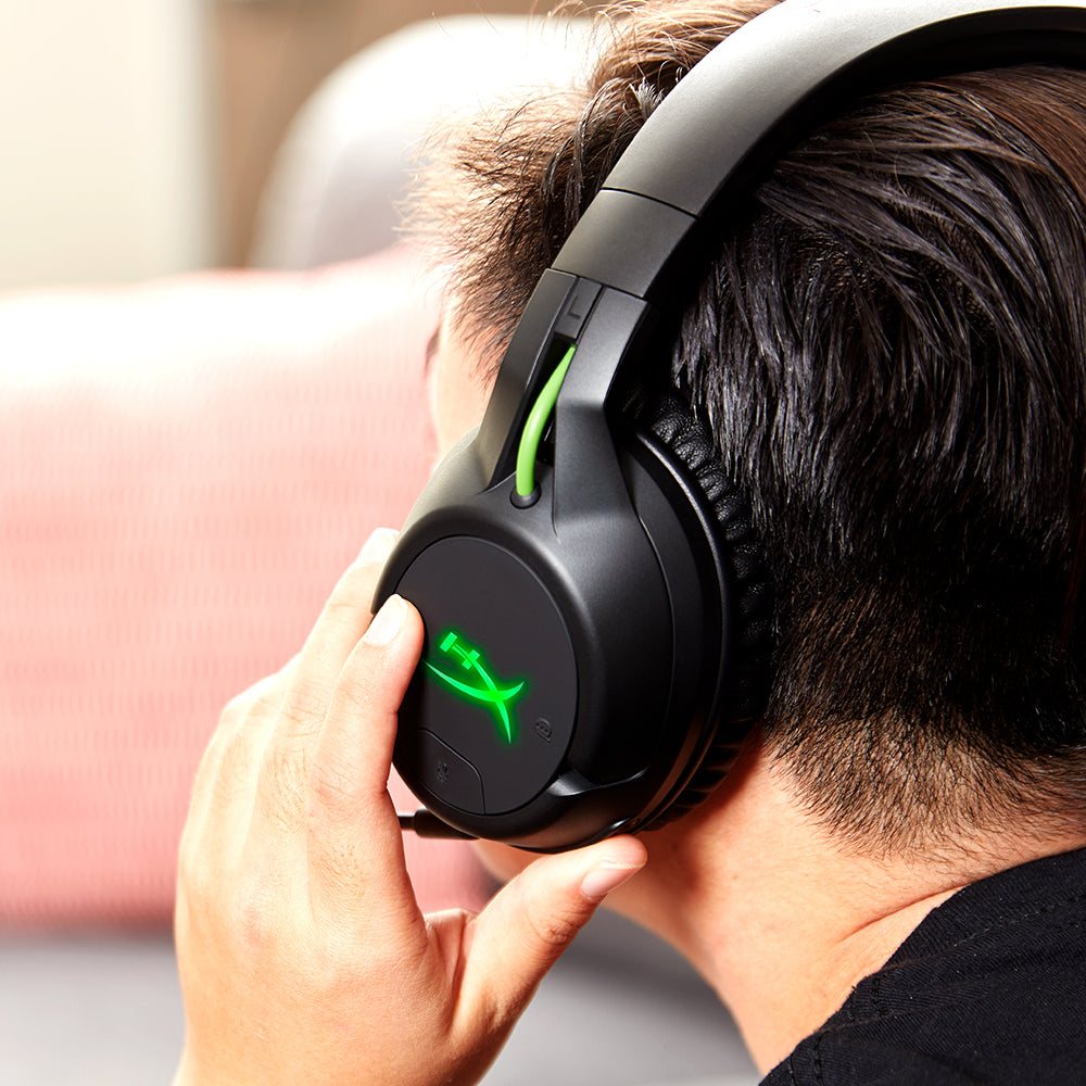 HyperX CloudX Flight HX-HSCFX-BK W Gaming-Headset – On-Ear, Stereo, BT, für Xbox, Schwarz/Grün