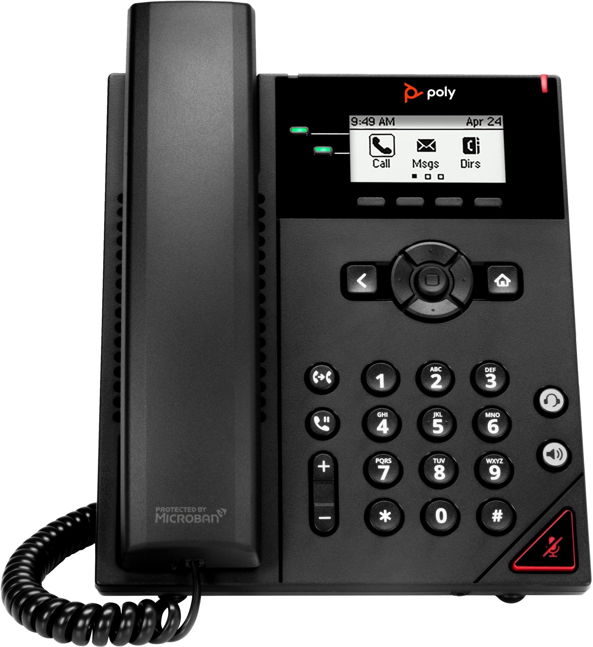 Poly VVX 150 – IP-Telefon, 2 SIP-Konten, PoE