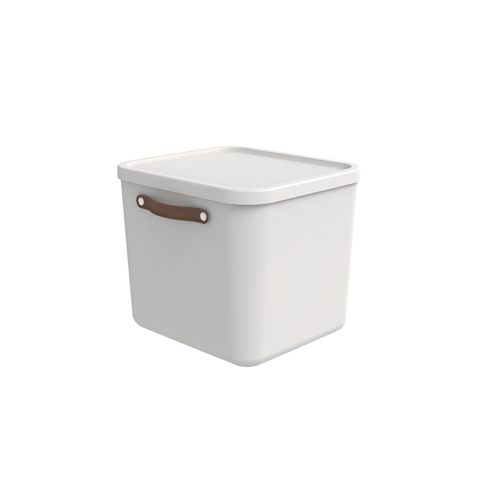 Rotho MALOJA Aufbewahrungsbox 40 l (mit Deckel) – Kunststoff – Weiss – stapelbar – 380 × 340 × 395 mm