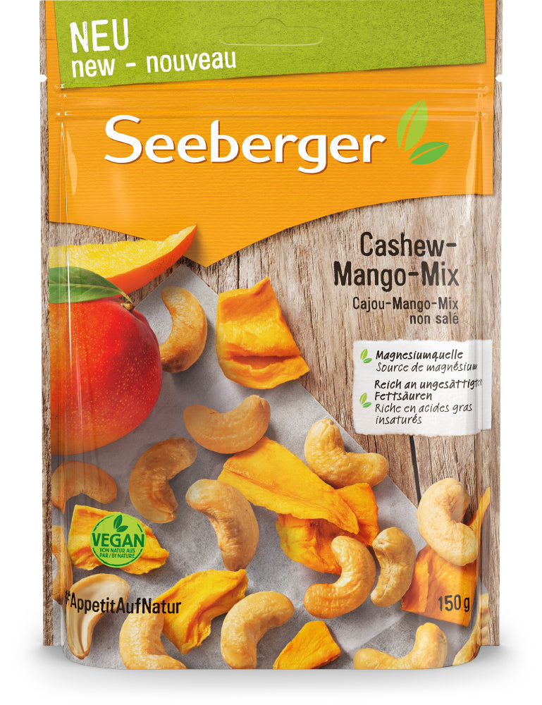 Seeberger Cashew-Mango-Mix – vegan – 150 g