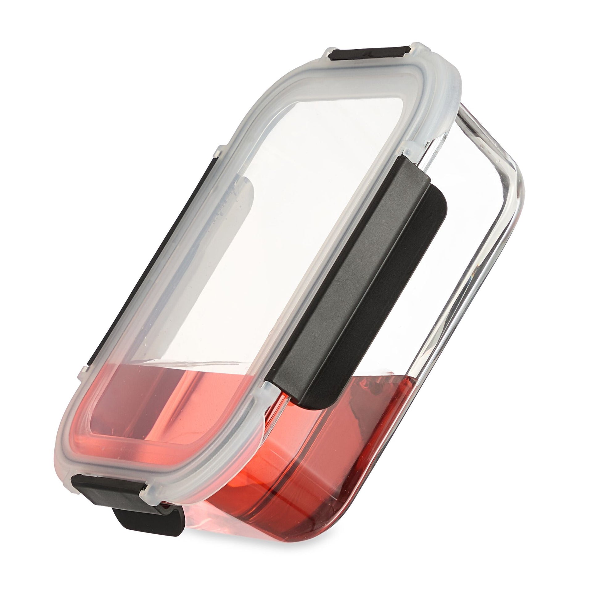 Relaxdays Vorratsdose 3,4 l, Glas (Borosilikat), 12 Stk., Schwarz/Transparent
