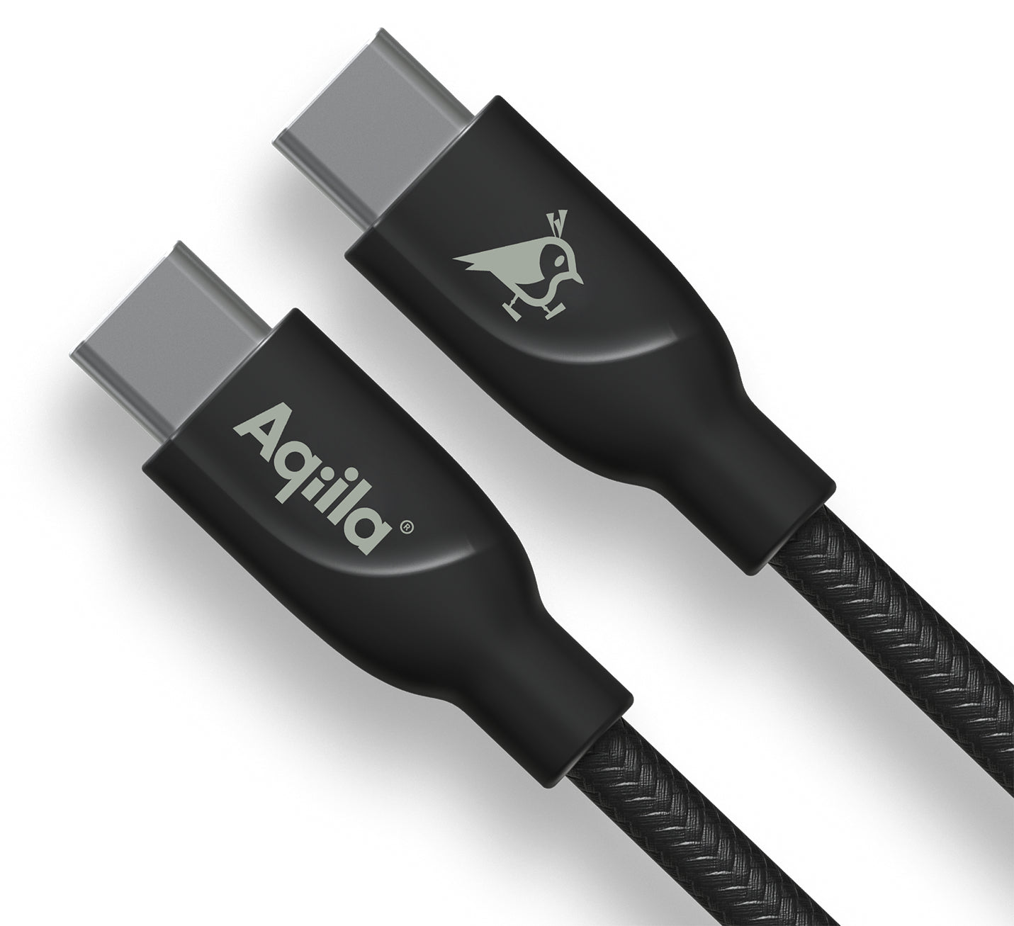 Aqiila USB-C auf USB-C Kabel – USB 2.0 (480 Mbit/s) – 1 m – PD 240 W – TPE-Mantel – Schwarz