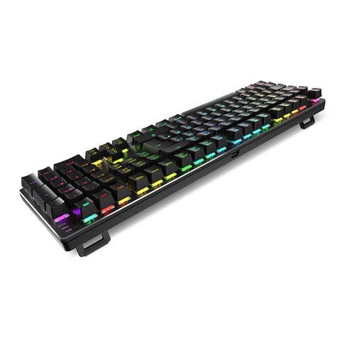 Sharkoon SKILLER SGK36W – Gaming-Tastatur – Mechanisch – 2,4 GHz USB-A (Empfänger) – QWERTZ (DE) – RGB – Rot