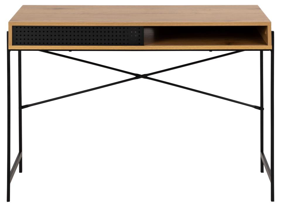 AC Design Angus – Schreibtisch, 110 × 50 cm, Eiche/Schwarz