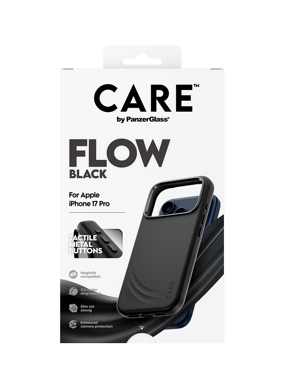PanzerGlass Backcover – für Apple iPhone 17 Pro – schwarz – Silikon – MagSafe-kompatibel