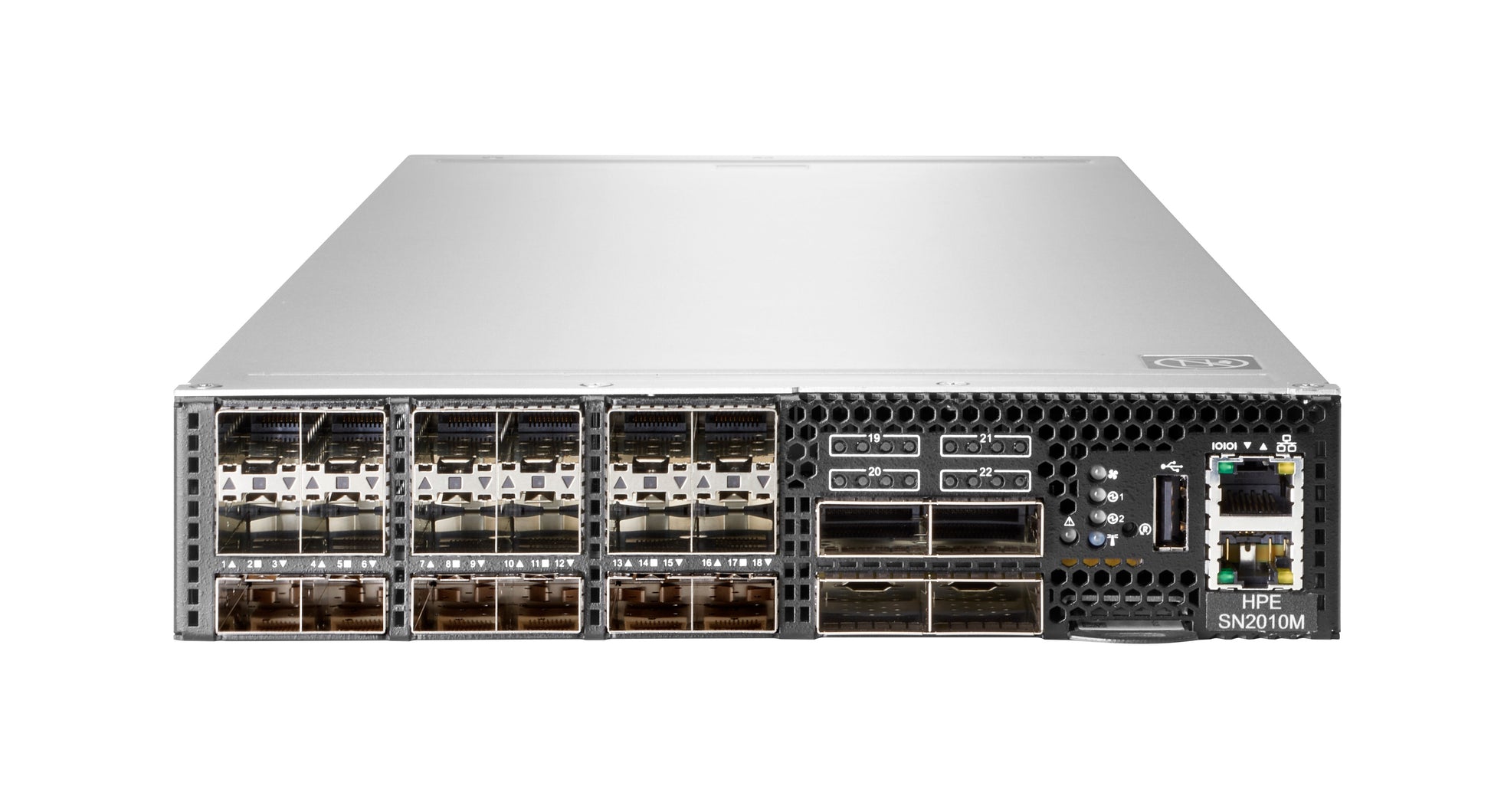 HPE SN2010M – Switch – 18× SFP28, 4× QSFP28, 25GbE, Silber