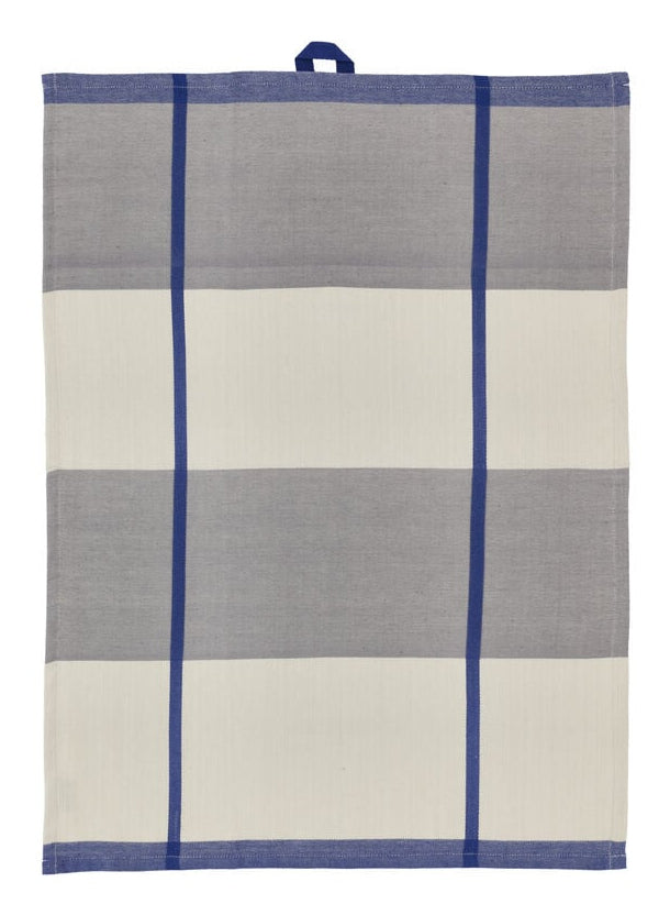 Södahl Geschirrtuch Blocks – 50 × 70 cm, Königsblau, Baumwolle, 2er-Set, OEKO-TEX