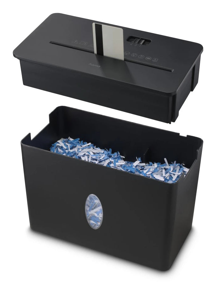 Hama Safe X40B Aktenvernichter – Partikelschnitt, P-4, 4 × 32 mm, 4 Blatt, 8 l, Kreditkarten