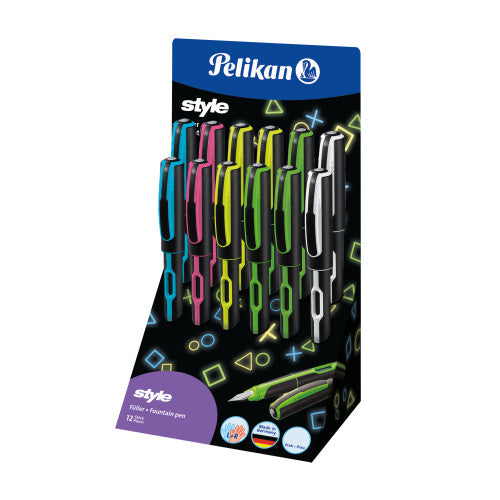 Pelikan style Neon – für Rechts- & Linkshänder – Patronen – 12er Box