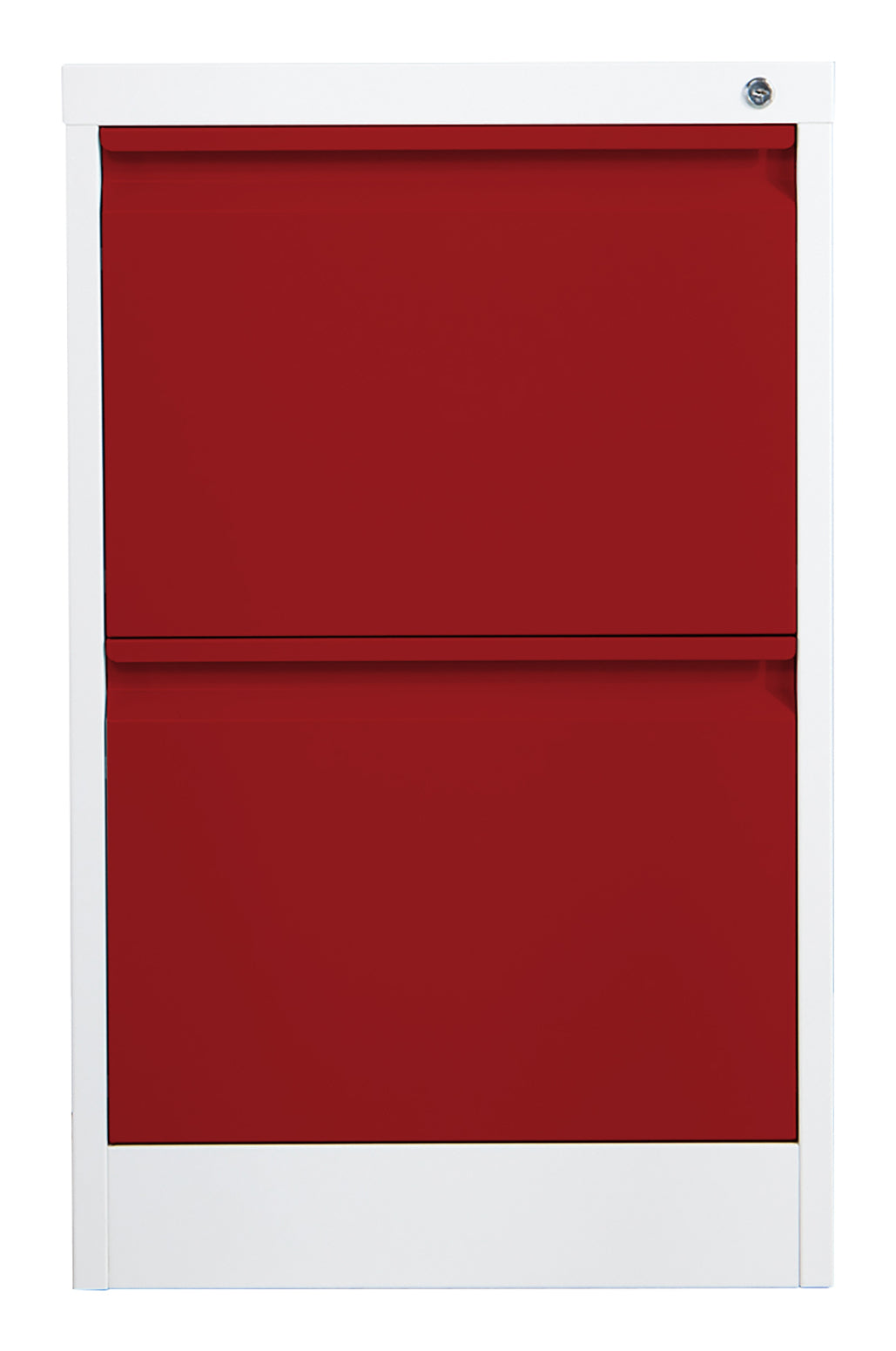 Phoenix Safe Co. FC1002GRK – Aktenschrank, 2 Schubladen, abschliessbar, Stahl, 450 × 620 × 725 mm, Rot/Grau