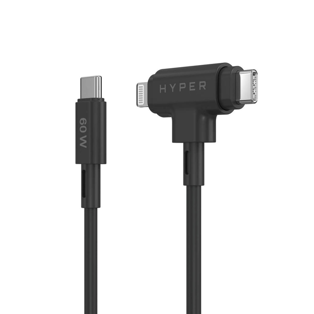 Hyper – USB-Kabel, USB-C zu Lightning, 1,5 m, USB 2.0, Ladekabel, für Android, iPadOS, iOS