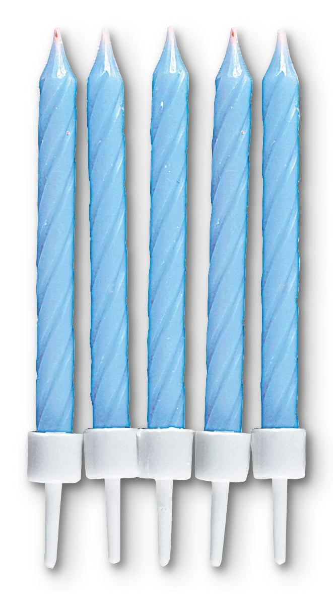 Städter Geburtstagskerzen – Hellblau – 7,5 cm – 10 Stk