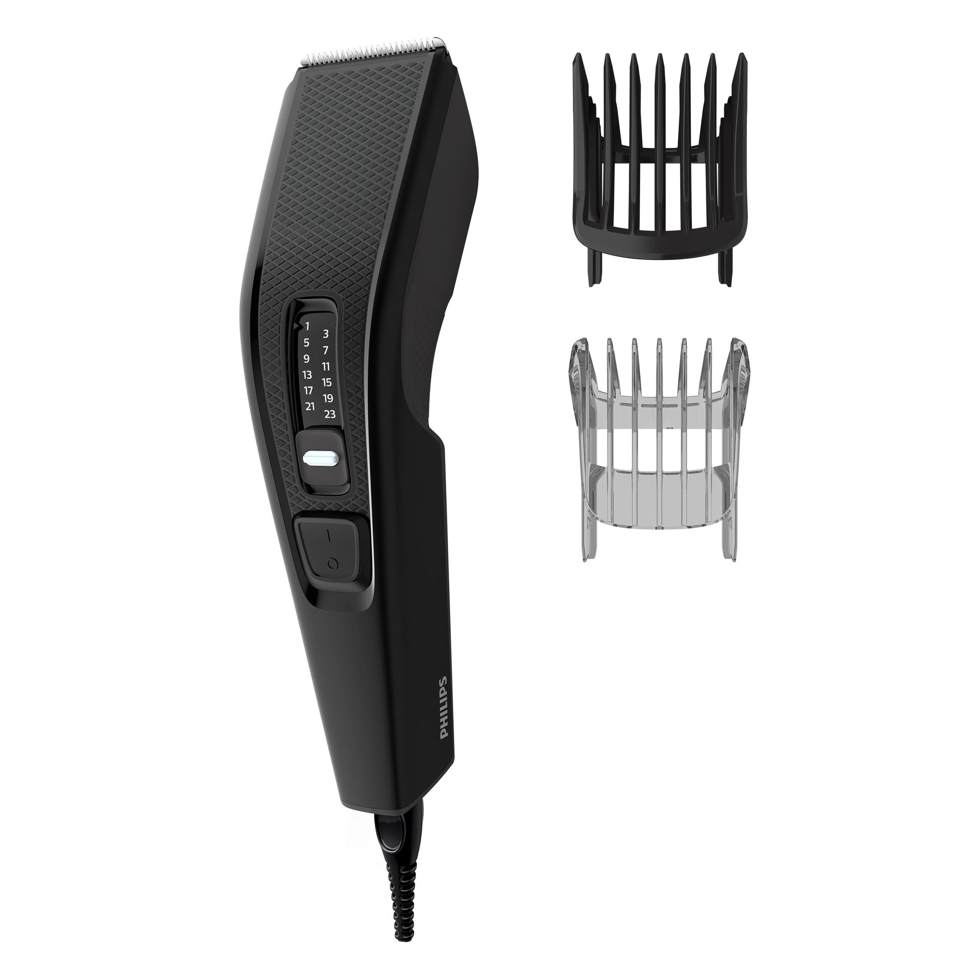 Philips Haarschneider Serie 3000 HC3510/15 – Netzbetrieb – 0,5–23 mm, 13 Längeneinstellungen, Schwarz, Edelstahl