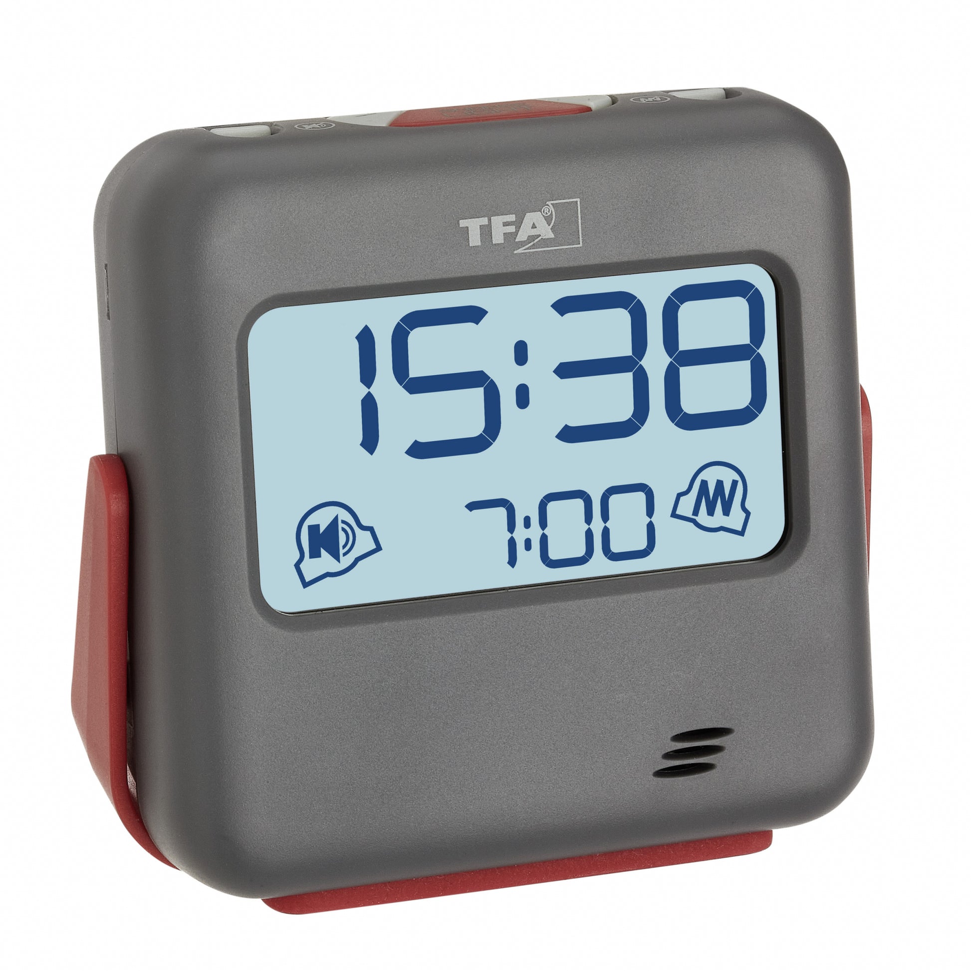 TFA-Dostmann TFA Dostmann Digitalwecker – Snooze, 7,9 × 7,4 × 2,8 cm, rot