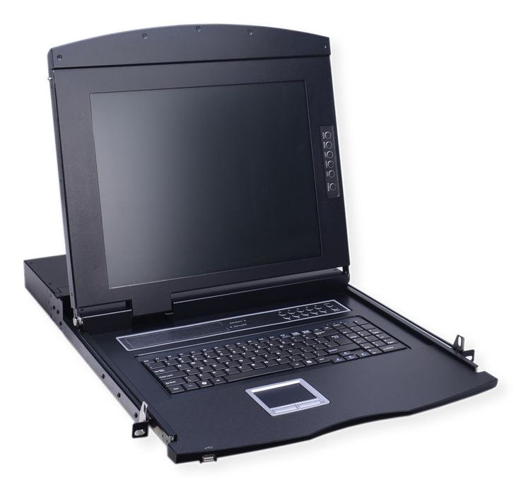 VALUE 17" Rack-LCD-Konsole – 1280 × 1024, VGA, USB 2.0, CH-Layout – 1U