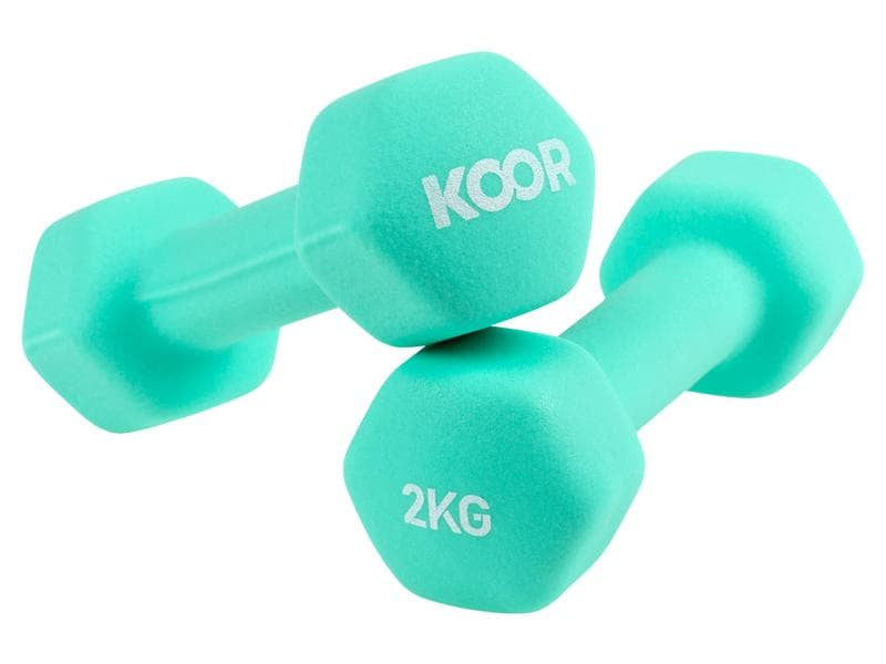 KOOR Kurzhantel-Set F00912, 2 kg pro Hantel – Mint