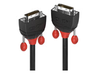 Lindy DVI-D Dual-Link Kabel 2560×1600 – 1 m – Schwarz/Rot