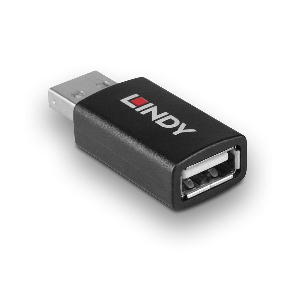 Lindy USB-A auf USB-A Adapter, USB 2.0, Data Blocker