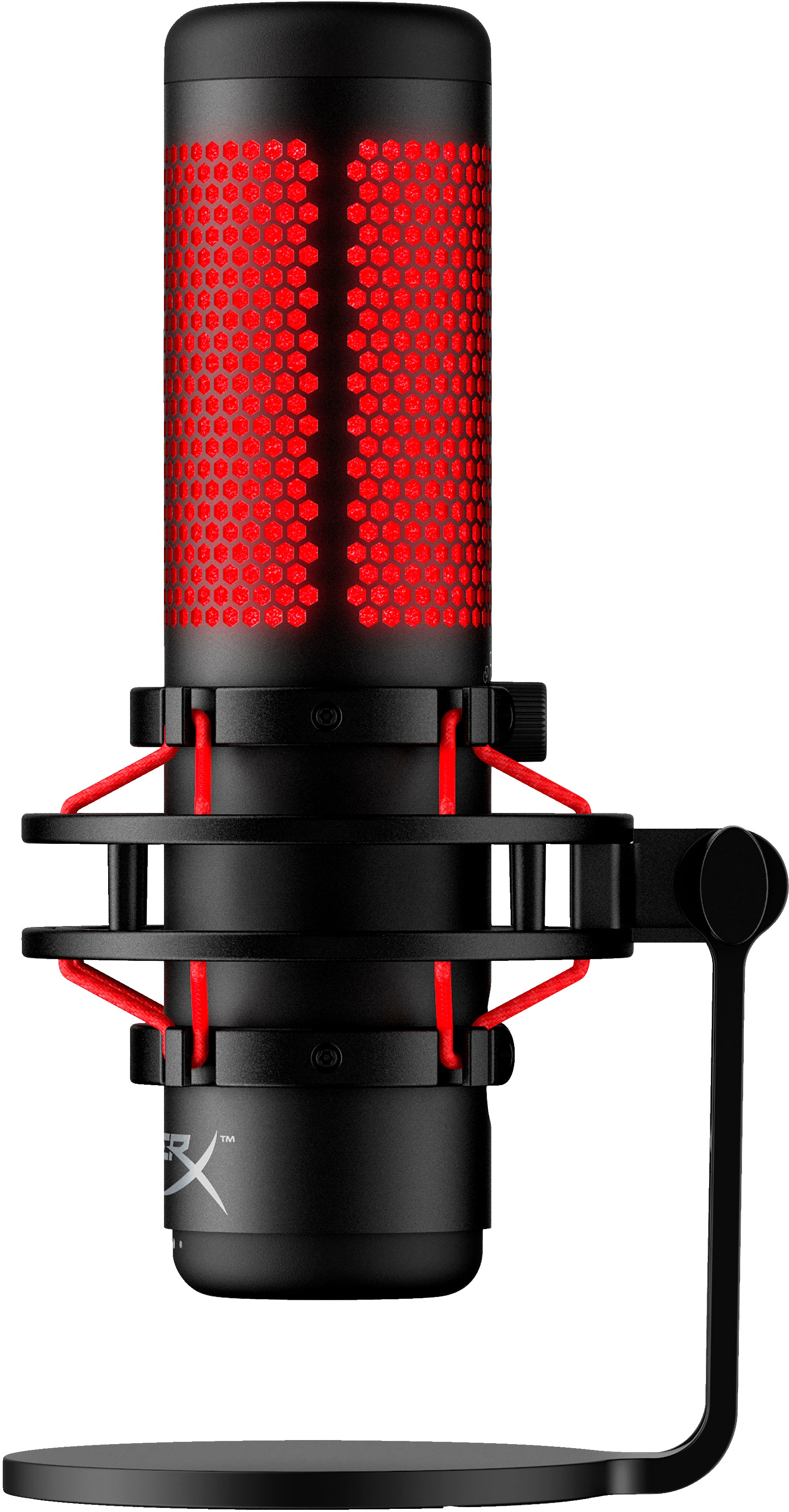 HyperX QuadCast – Tischmikrofon – USB, kabelgebunden, 90 dB SNR, für PC/Mac, PS4/PS5 – Rot