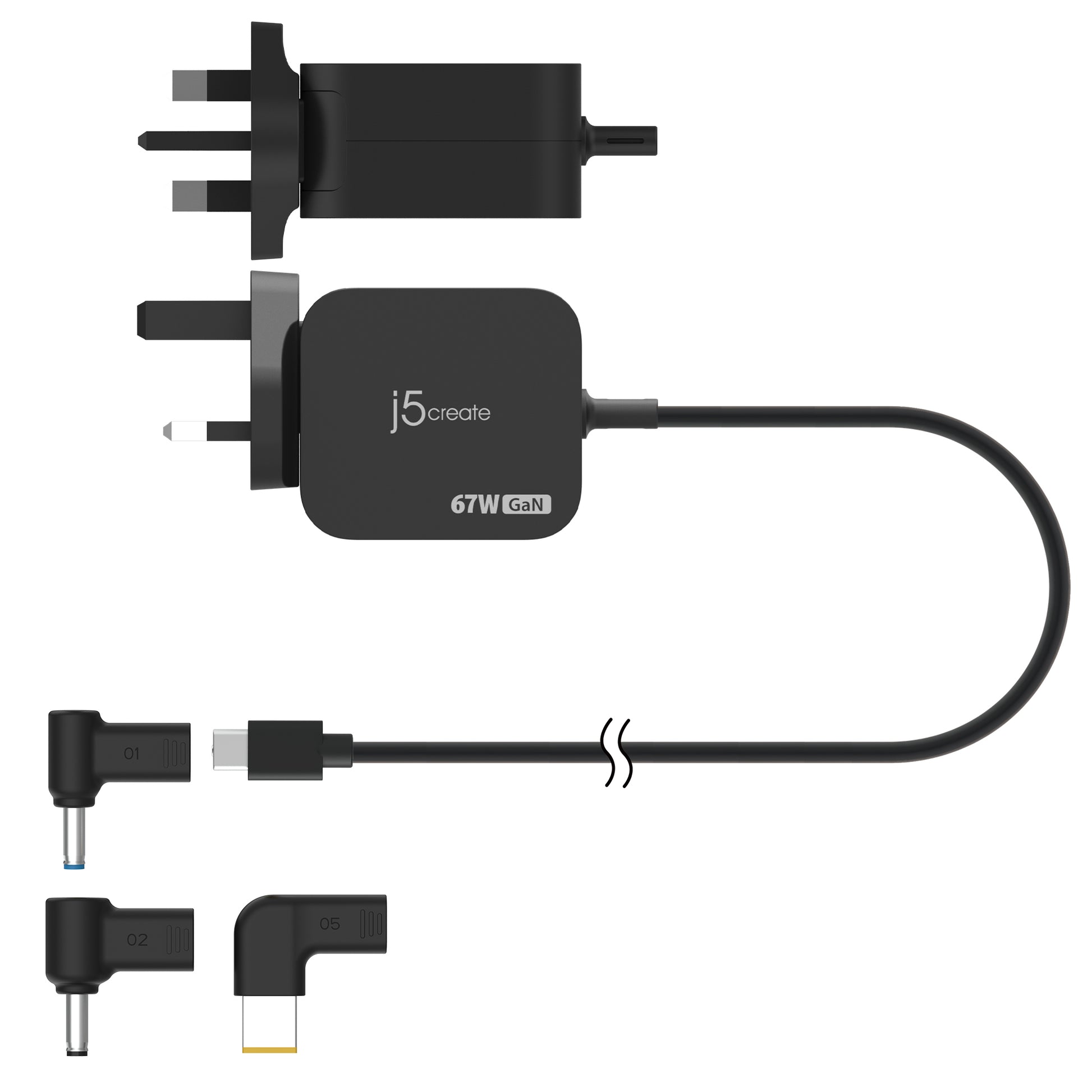 j5create Ladegerät – 67 W, PD, GaN
