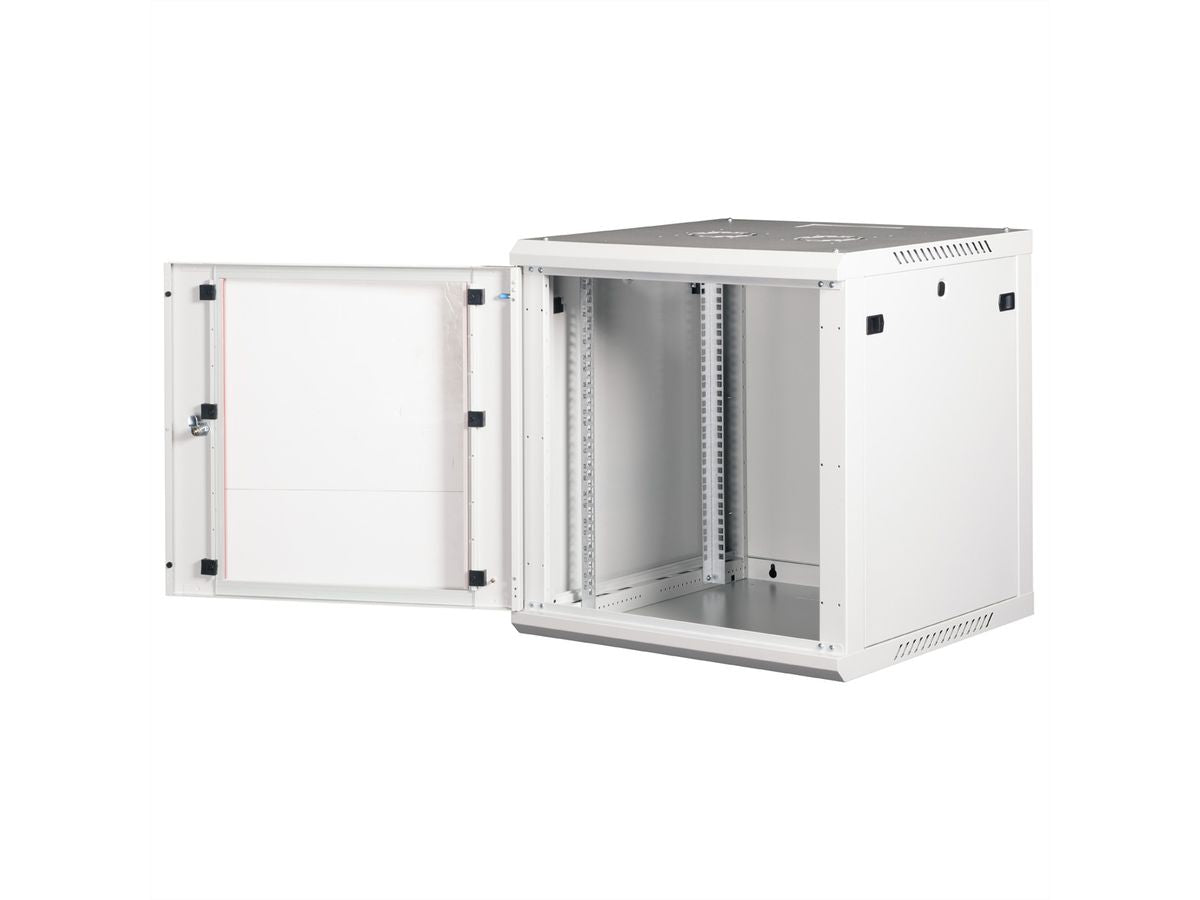 ROLINE Basic Plus – 19" Wandverteiler 12U, IP20, abschliessbar, 600 × 600 × 645 mm, lichtgrau, Stahl