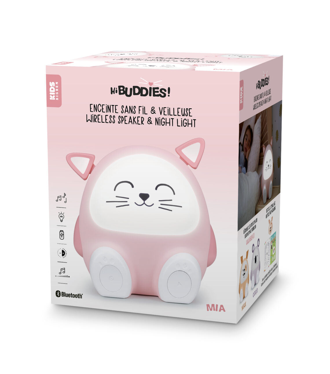 Bigben Interactive Cat – Bluetooth-Lautsprecher – 8 h Akku, 15 W, Bluetooth 5.0, Rosa