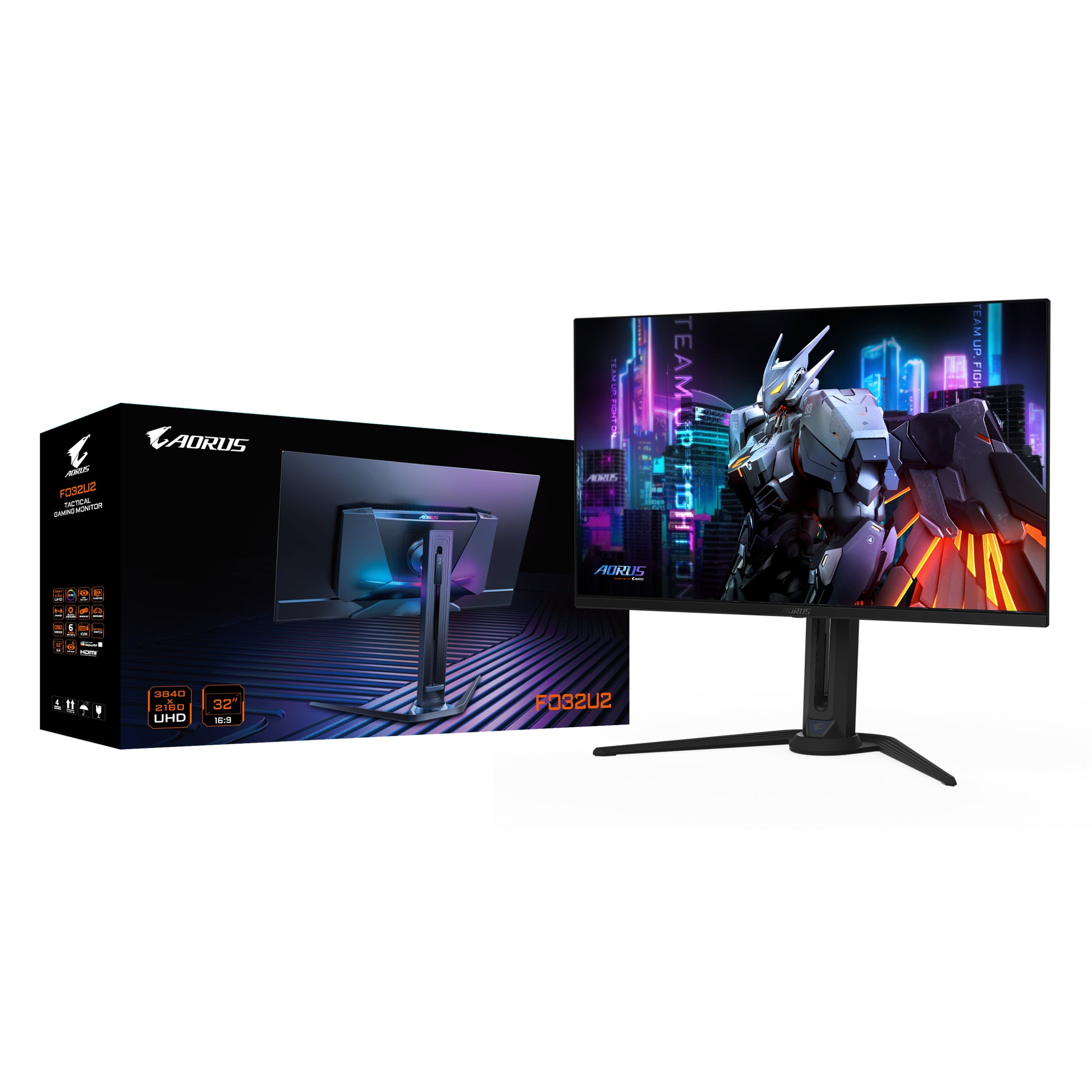 GIGABYTE AORUS FO32U2 – Monitor, 31,5", OLED, 240 Hz, 250 cd/m², 2× HDMI 2.1, 1× DisplayPort 1.4