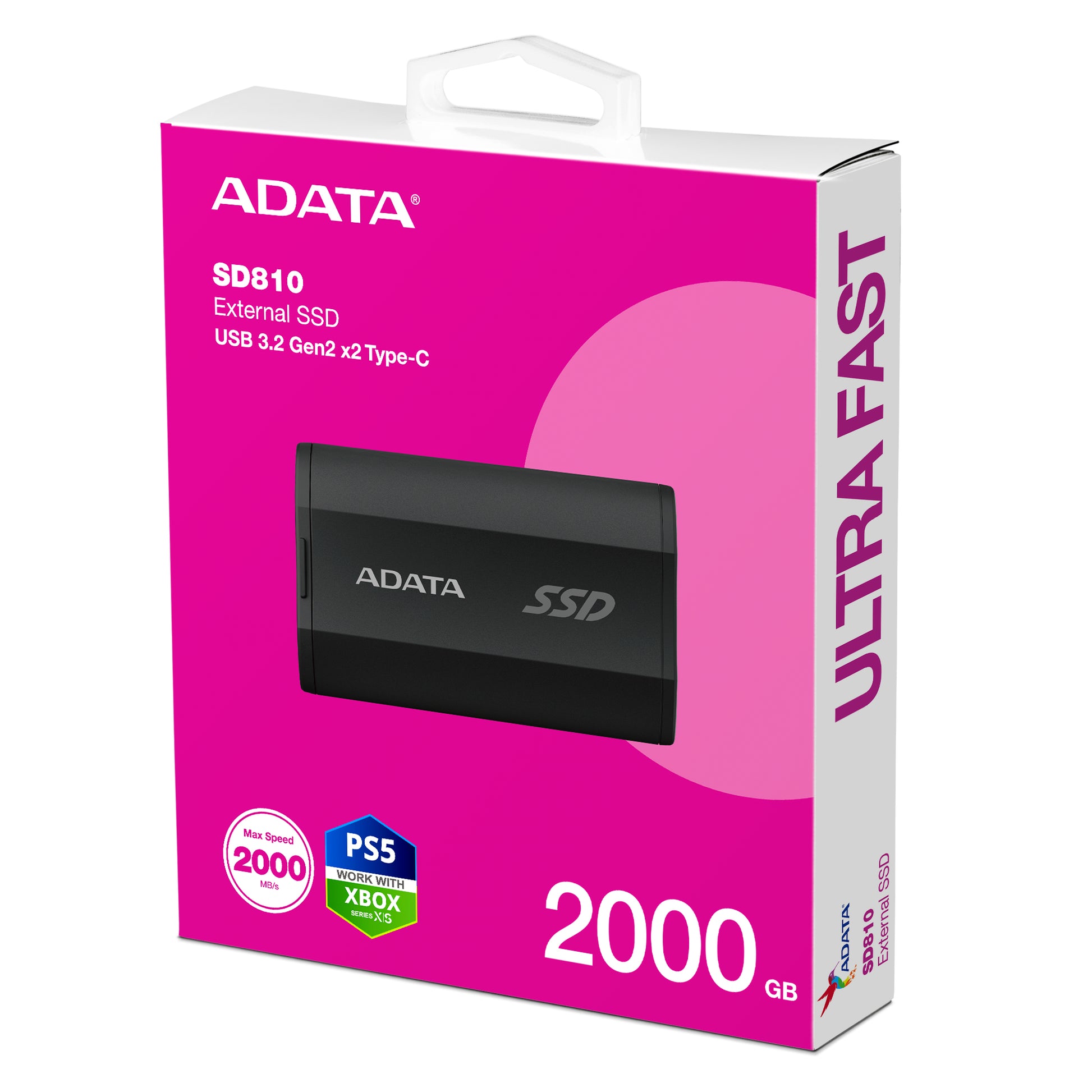 ADATA Flash SD810 Speichergerät – 2 TB, USB 3.2 Gen 2x2 (USB Typ-C), IP68