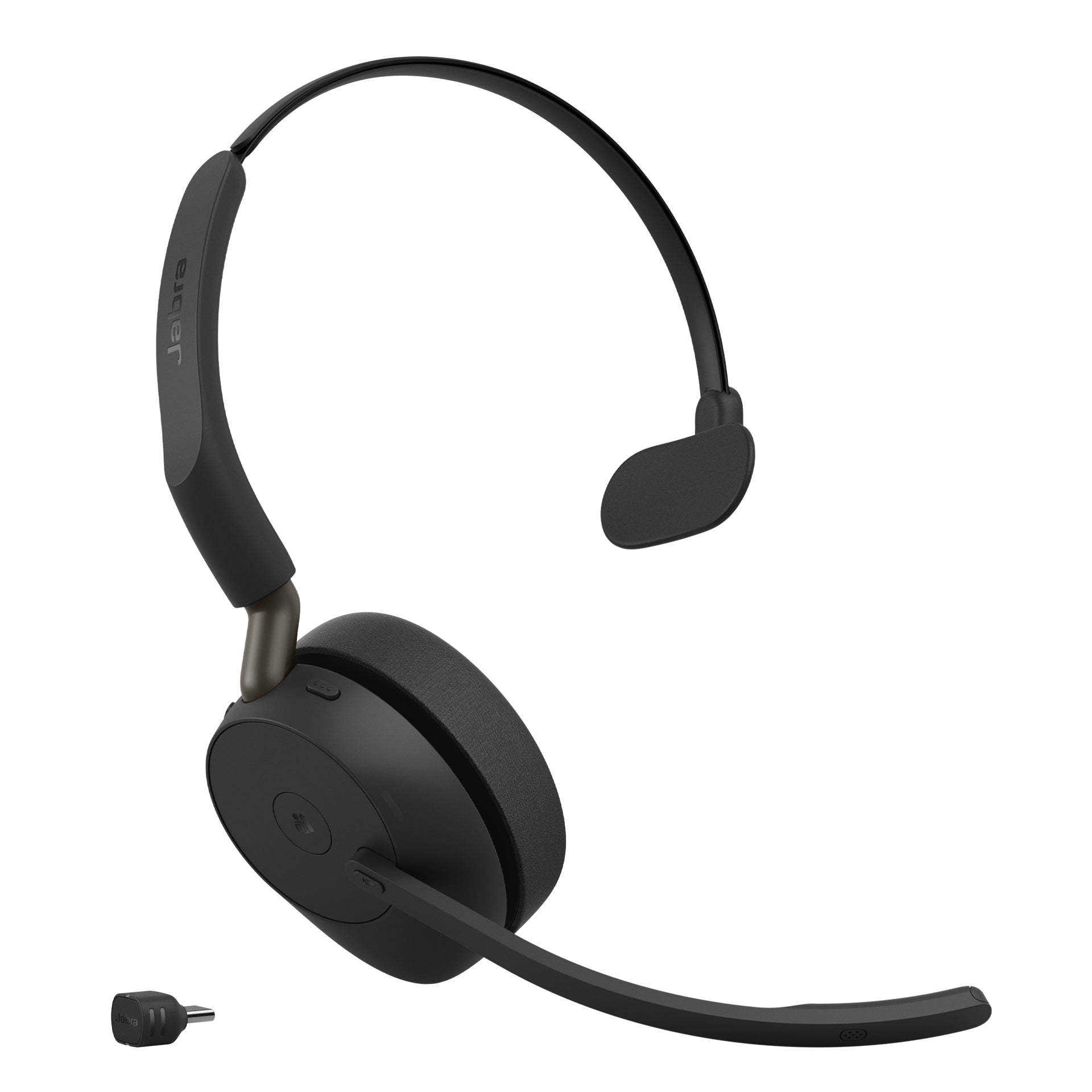 Jabra Evolve3 65 Mono On-Ear Office-Headset – BT, mit USB-C-Dongle, MS Teams zertifiziert, Schwarz