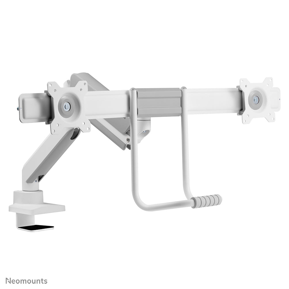 Neomounts DS75-450WH2 – Monitorarm, Dual, Tischklemme, bis 32", VESA 75 × 75/100 × 100 mm, 8 kg, weiss