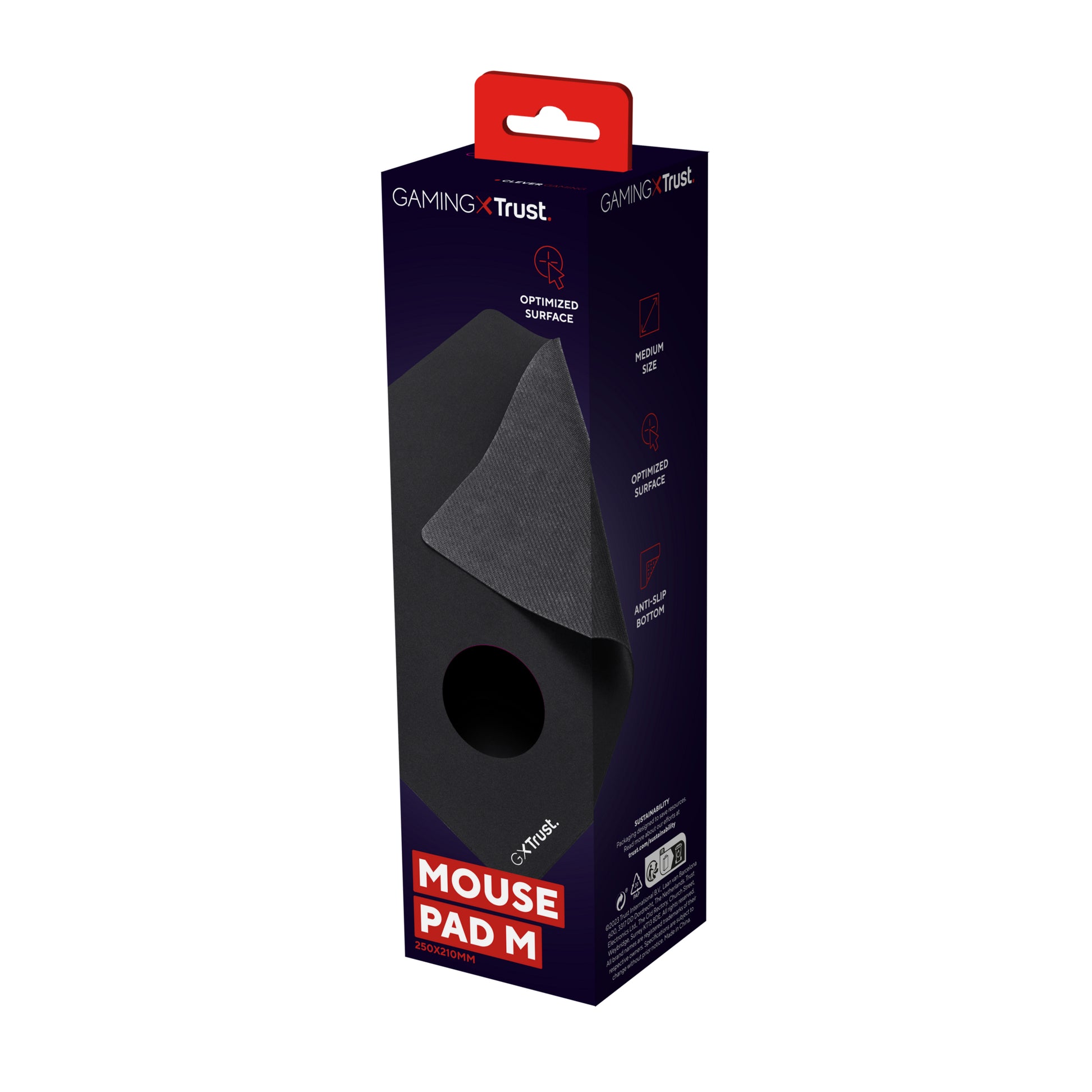 Trust GXT 752 M – Gaming-Mauspad – 250 × 210 mm, Schwarz