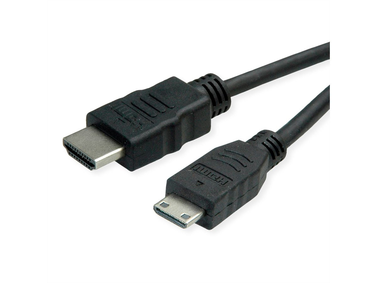 ROLINE GREEN Mini HDMI auf HDMI Kabel HDMI High Speed – 4K 30 Hz – 2 m – ARC, Ethernet