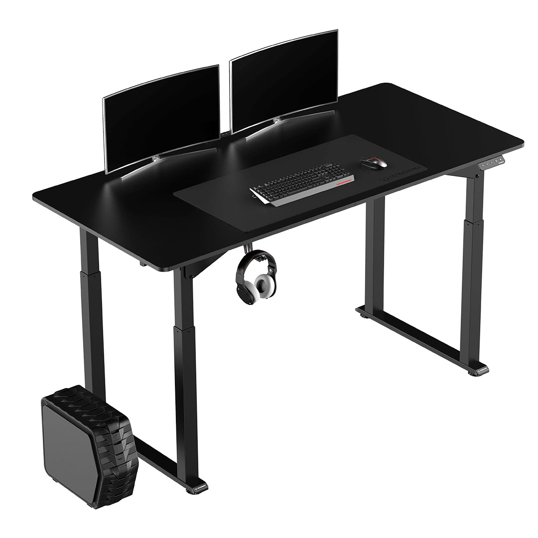 Ultradesk Uplift Gaming-Tisch – 160 × 75 cm, höhenverstellbar, schwarz, Stahl
