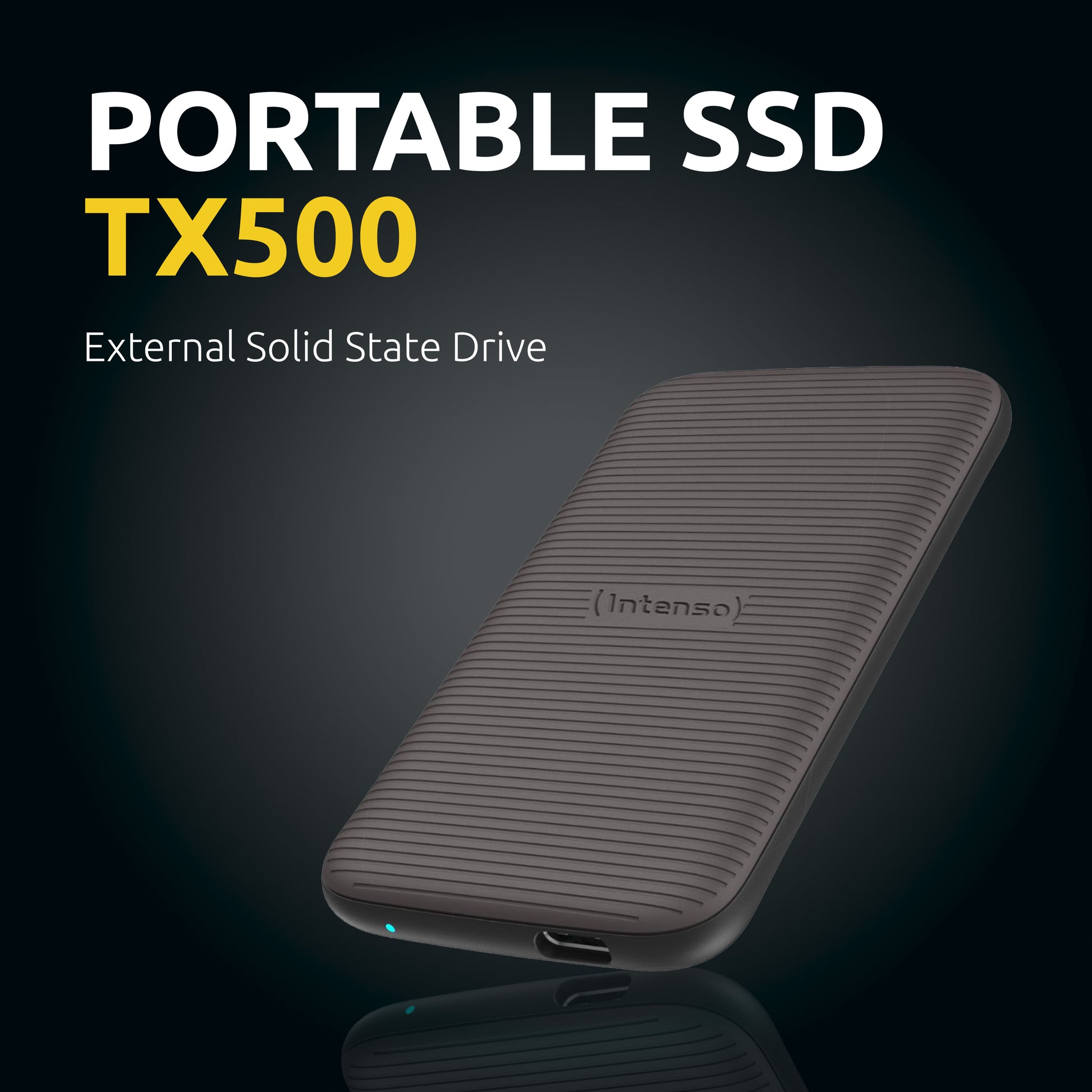 Intenso TX500 – 2 TB SSD NVMe, USB 3,2 Gen 2, 1 000 MB/s, Braun