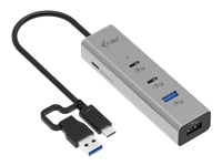 i-tec Universeller Ladender Metall USB-Hub – USB-C/USB-A, 2× USB-A, 2× USB-C, 85 W PD, für Windows/Mac/ChromeOS
