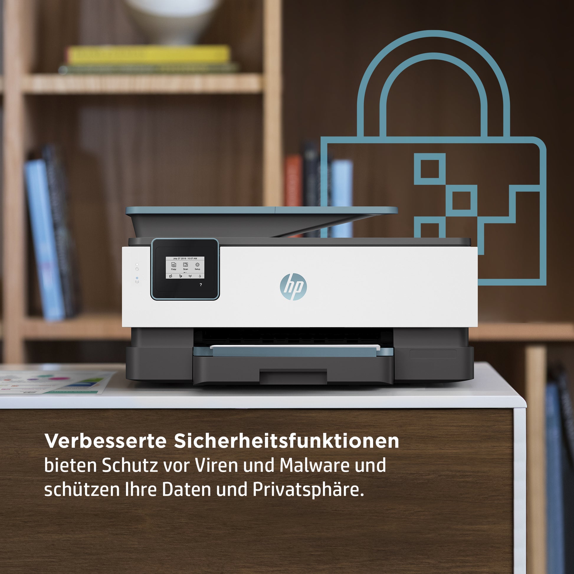 HP OfficeJet 8015e – Farbtintenstrahl-Multifunktionsdrucker, A4, 3-in-1, Duplex, ADF, WLAN, AirPrint, Mopria