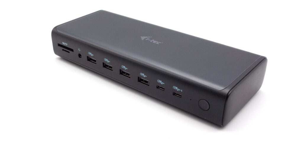 i-tec Universal 6x 4K Dockingstation – USB-C, 2× DP, 2× HDMI, 4× USB-A, 2× USB-C, 140 W PD, 2,5GbE