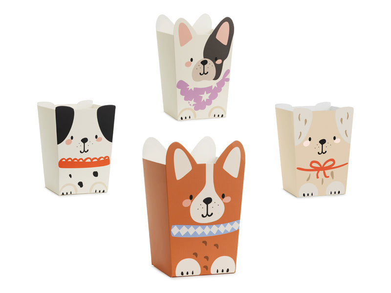 PartyDeco Schale/Schüssel, Papier, quadratisch – 8,7 × 8,7 × 3 cm, mehrfarbig – 6 Stk.