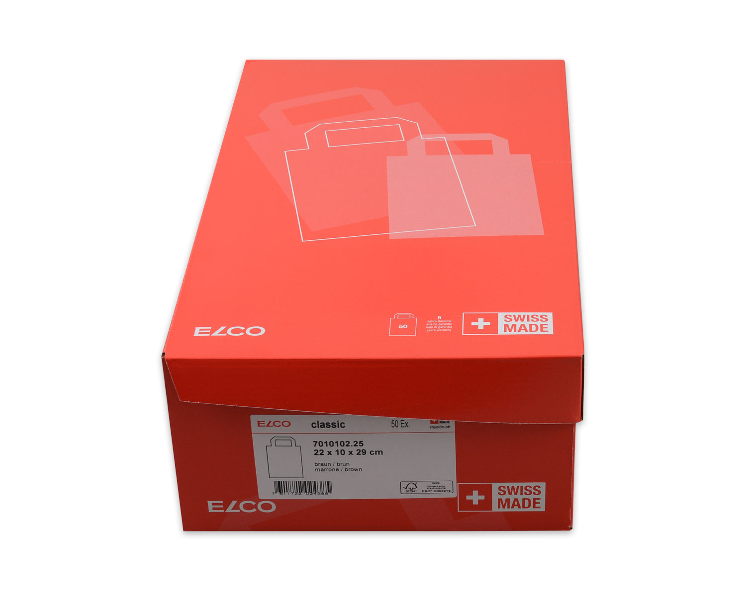 Elco Tragetasche, Braun – 220 × 290 × 100 mm – 50 Stk.