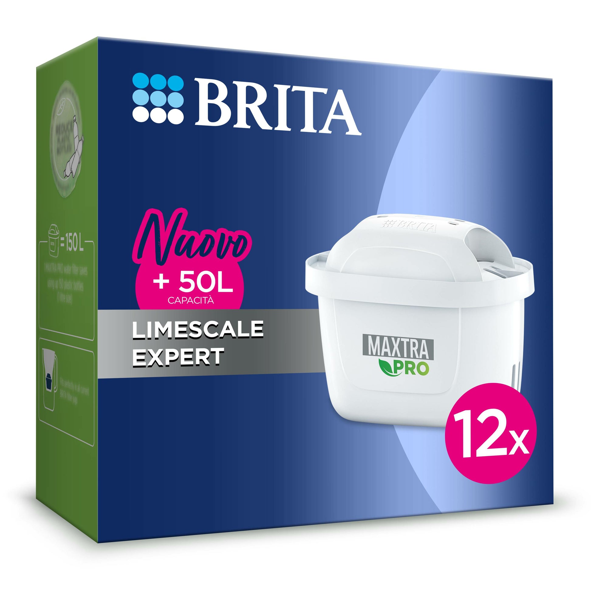Brita Wasserfilterkartusche MAXTRA PRO Extra Kalkschutz – für Kannen, z. B. Marella, Style, Flow, 12 Stk.