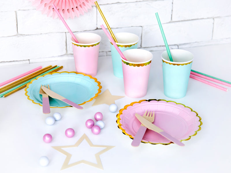 PartyDeco Trinkbecher, Papier/Karton – 2,2 dl, Rosa – 6 Stk.