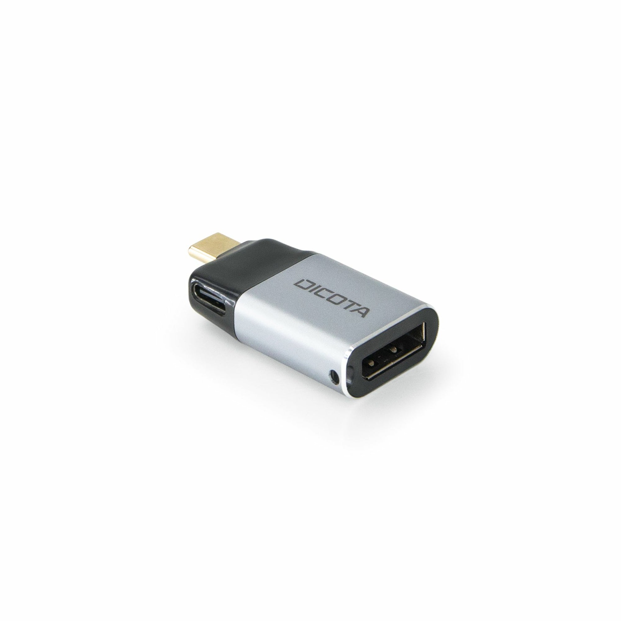 DICOTA D32046 Adapter USB-C zu Mini DisplayPort – 8K (7680 × 4320), PD 100 W – Schwarz/Silber