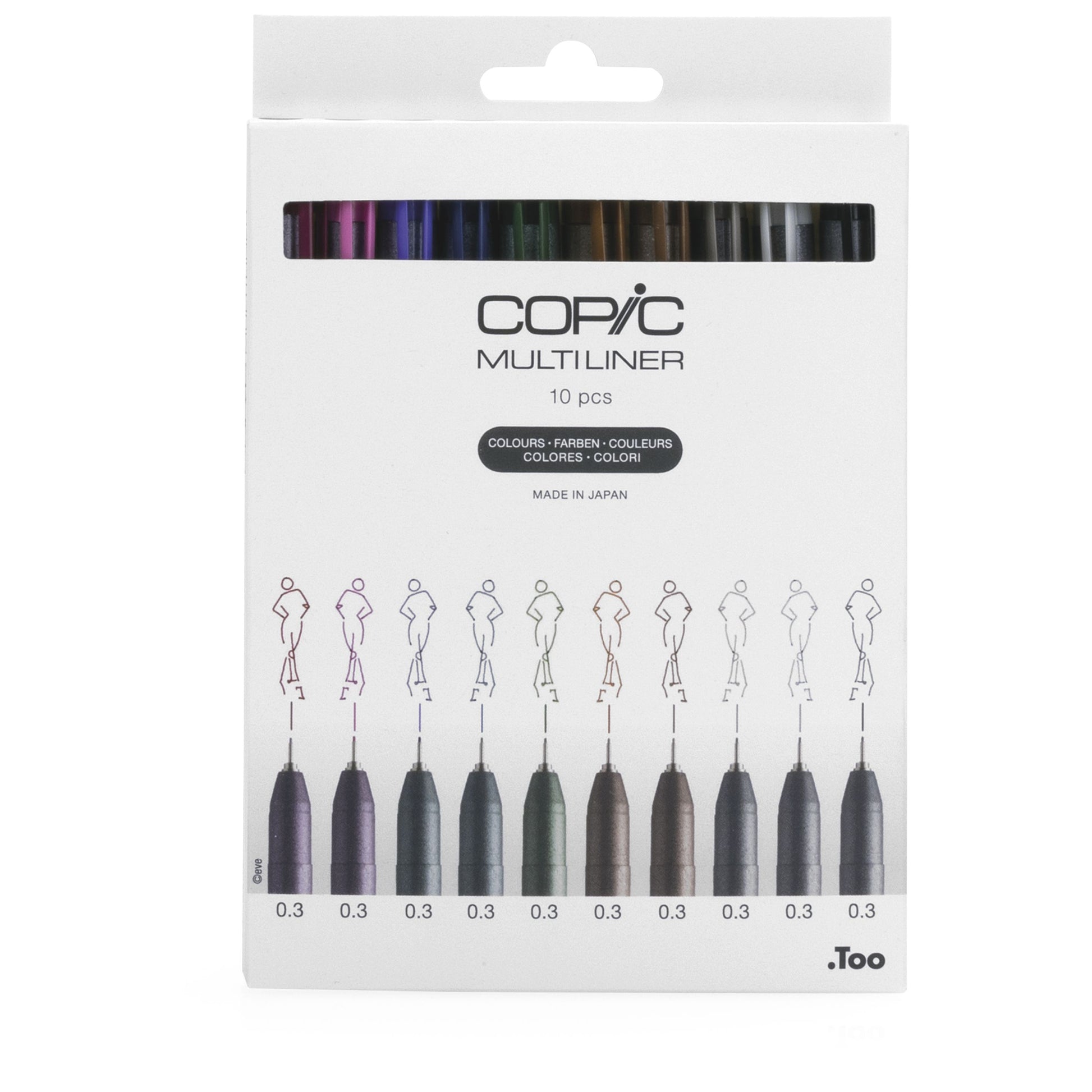 Copic Multiliner 0,3 mm Mehrfarbig – pigmentbasiert, wasser- und alkoholbeständig
